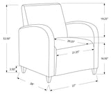 L&S Basics 10954 Accent Chair - White Leather-Look Fabric
