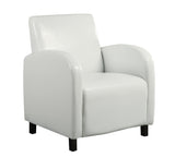 L&S Basics 10954 Accent Chair - White Leather-Look Fabric