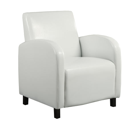 L&S Basics 10954 Accent Chair - White Leather-Look Fabric
