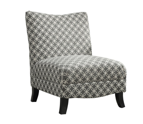 L&S Basics 11013 Accent Chair - Grey " Circular " Fabric