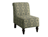 L&S Basics 11016 Accent Chair - Turquoise / Blue Tapestry Traditional