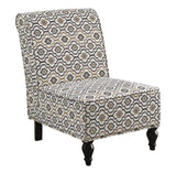 L&S Basics 11018 Accent Chair - Earth Tone Fabric Traditional Fabric
