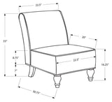 L&S Basics 11018 Accent Chair - Earth Tone Fabric Traditional Fabric