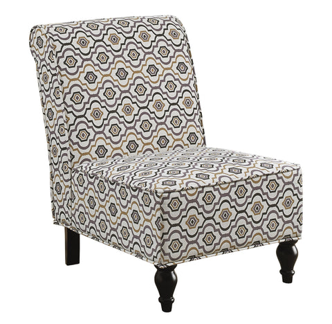 L&S Basics 11018 Accent Chair - Earth Tone Fabric Traditional Fabric
