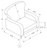 L&S Basics 11025 Juvenile Chair - Dark Brown Leather-Look