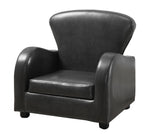 L&S Basics 11026 Juvenile Chair - Charcoal Grey Leather-Look