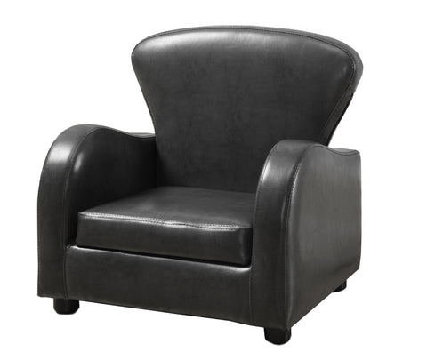 L&S Basics 11026 Juvenile Chair - Charcoal Grey Leather-Look