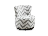 L&S Basics 11030 Juvenile Chair - Swivel / Grey Chevron Fabric