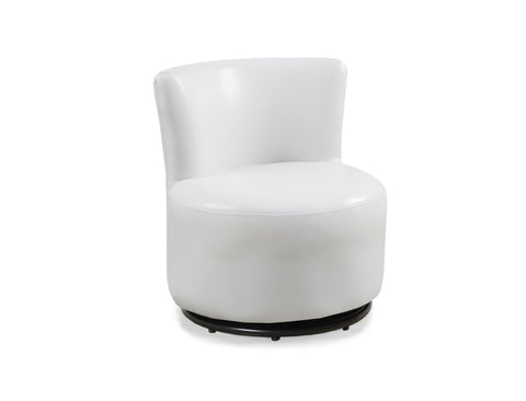 L&S Basics 11032 Juvenile Chair - Swivel / White Leather-Look