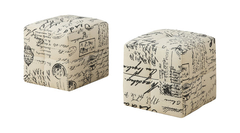 L&S Basics 11037 Ottoman - 2Pcs Set / Juvenile / Vintage French Fabric