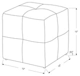 L&S Basics 11038 Ottoman - 2Pcs Set / Juvenile/ Charcoal Grey Leather-Look