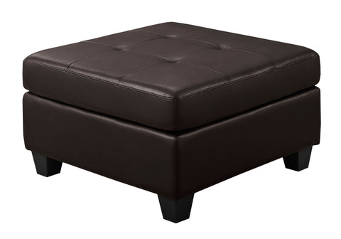 L&S Basics 11093 Ottoman - Dark Brown Bonded Leather