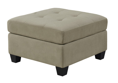 L&S Basics 11097 Ottoman - Ultra-Soft Taupe Velvet