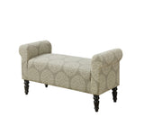 L&S Basics 11171 Bench - 44"L / Traditional Style Taupe Fabric