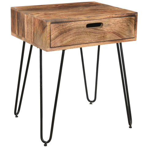 Leif & Starr 501-137NT Jaydo Accent Table Natural Burnt