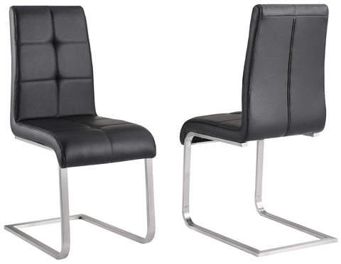 Leif & Starr 202-791BK Kolt Side Chair Black, 2 Pack