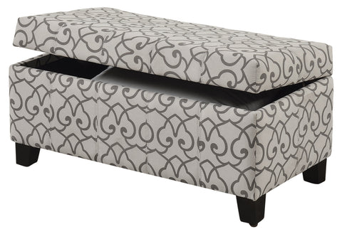 Leif & Starr 402-871 Lulu Storage Ottoman Grey