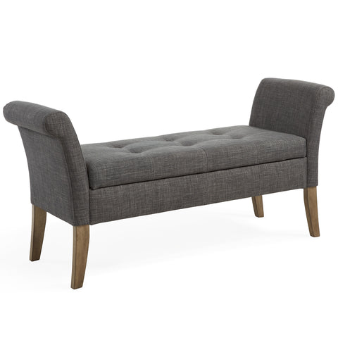 Leif & Starr 401-168GY Melita Storage Bench Grey