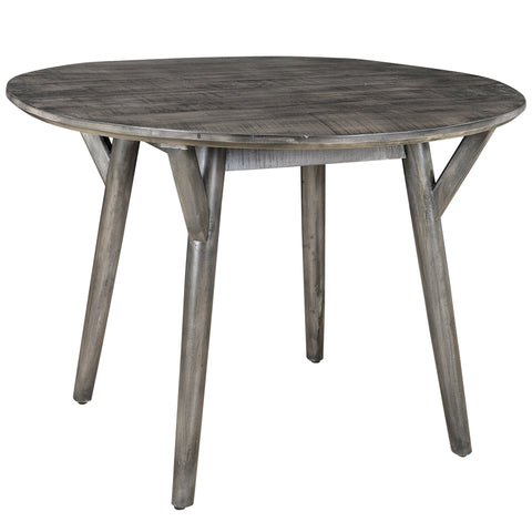 Leif & Starr 201-129RND-GY Mira Rnd. Dining Table Distressed Grey