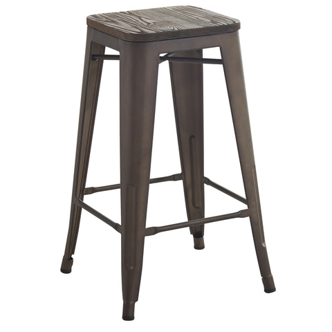 Leif & Starr 203-939 Modus Counter Stool, 26" Gunmetal, 4 Pack
