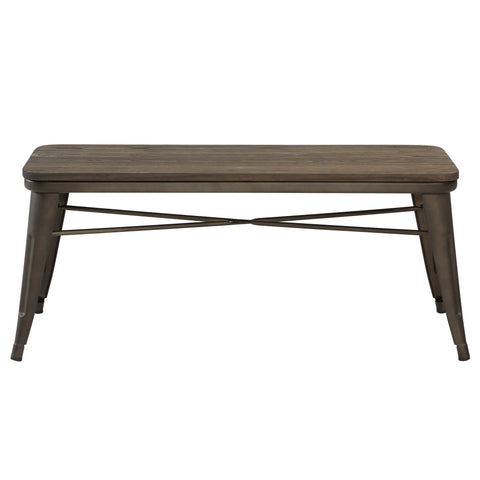 Leif & Starr 401-197GM Modus Backless Double Bench Gunmetal
