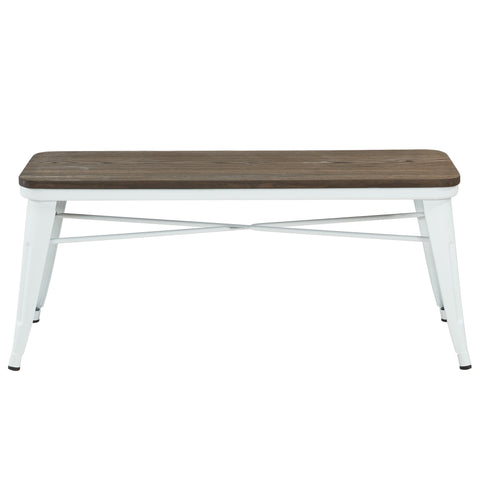 Leif & Starr 401-197WT Modus Backless Double Bench White