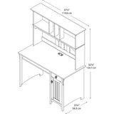 Bush MY72208-03 Salinas Mission Desk with Hutch