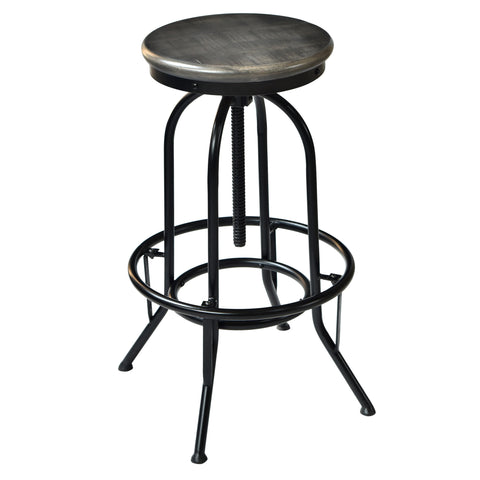 Leif & Starr 203-108GY Naveed Adjustable Stool Distressed Grey