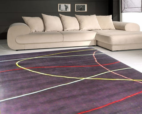 Rugs Beyond RB1002 3’3” x 5’3” Area Rug, Purple