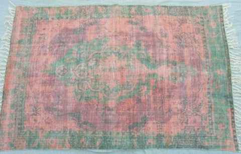 Rugs Beyond RB1055 4’3” x 6’2” Area Rug, Red/Green