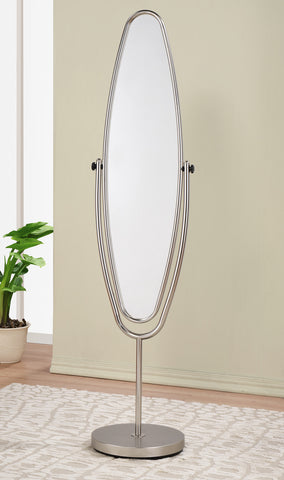 Leif & Starr 503-786 Reflex Standing Mirror Satin Nickel