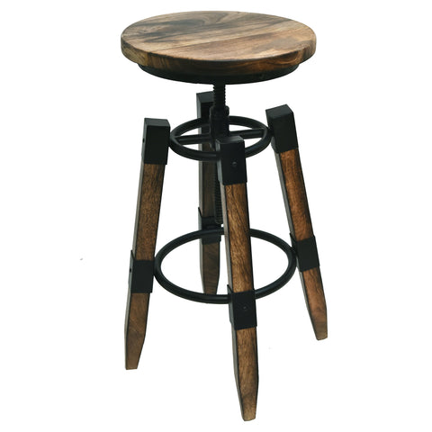 Leif & Starr 203-481BRN Renfrew Adjustable Stool Burnt Natural