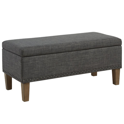 Leif & Starr 402-144GY Riley Storage Ottoman Grey