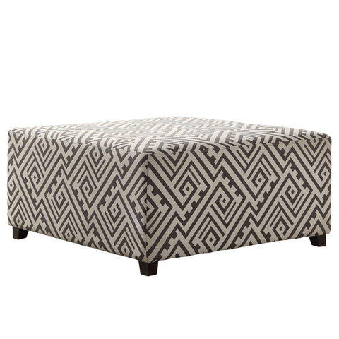Leif & Starr 402-261 Valentina Cocktail Ottoman Grey/White