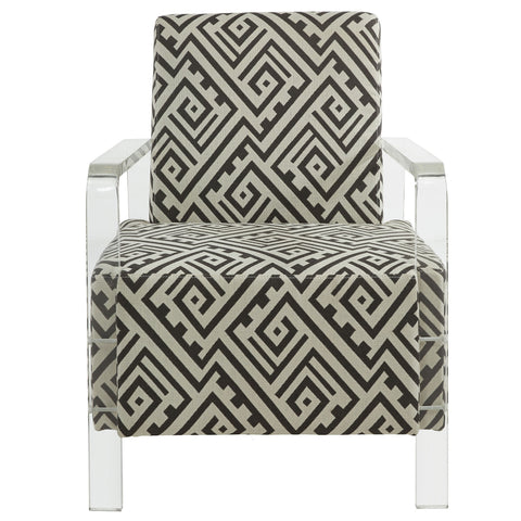 Leif & Starr 403-261ACR Valentina Acrylic Accent Chair Gry/White