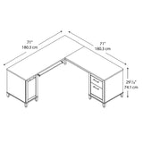 Bush WC81810K Somerset 71W L Shaped Desk