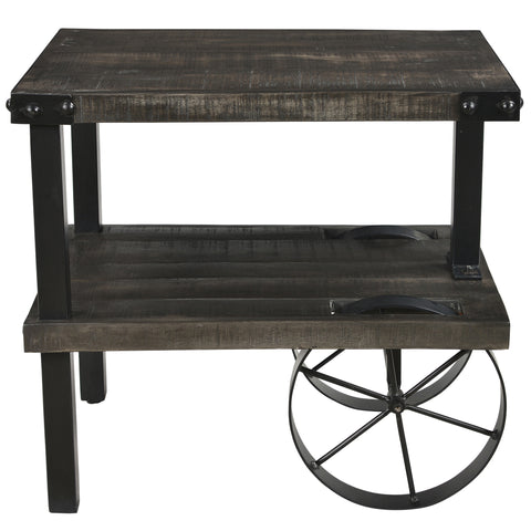 Leif & Starr 501-133GY Zahir Accent Table Distressed Grey