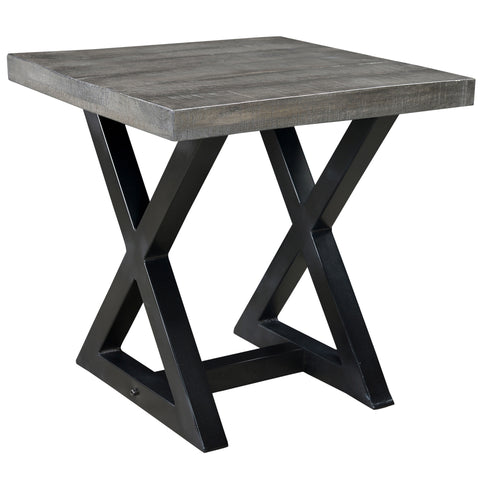 Leif & Starr 501-147GY Zax Accent Table Distressed Grey